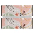 thumbnail image 1 of Kitchen Rugs Sets Of 2,Orange Boho Plant Pattern Anti Fatigue Kitchen Mat Rugs Non Slip Washable,Decorative Kitchen Floor Mats for Kitchen,Sink,Laundry,17"x47"+17"x47", 1 of 5