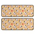 thumbnail image 1 of Kitchen Rugs Sets Of 2,Orange Cow Heart Pattern Anti Fatigue Kitchen Mat Rugs Non Slip Washable,Decorative Kitchen Floor Mats for Kitchen,Sink,Laundry,17"x47"+17"x47", 1 of 5