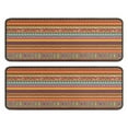 thumbnail image 1 of Kitchen Rugs Sets Of 2,Orange Ethnic Stripe Pattern Anti Fatigue Kitchen Mat Rugs Non Slip Washable,Decorative Kitchen Floor Mats for Kitchen,Sink,Laundry,17"x47"+17"x47", 1 of 5
