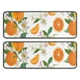 thumbnail image 1 of Kitchen Rugs Sets Of 2,Orange Fruits Flowers White Pattern Anti Fatigue Kitchen Mat Rugs Non Slip Washable,Decorative Kitchen Floor Mats for Kitchen,Sink,Laundry,17"x47"+17"x47", 1 of 5