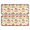 thumbnail image 1 of Kitchen Rugs Sets Of 2,Orange Mushroom Grass Light Pattern Anti Fatigue Kitchen Mat Rugs Non Slip Washable,Decorative Kitchen Floor Mats for Kitchen,Sink,Laundry,17"x47"+17"x47", 1 of 5
