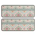 thumbnail image 1 of Kitchen Rugs Sets Of 2,Orange and Purple Diamond Shaped Geometric Boho Pattern Anti Fatigue Kitchen Mat Rugs Non Slip Washable,Decorative Kitchen Floor Mats for Kitchen,Sink,Laundry,17"x47"+17"x47", 1 of 5