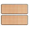 thumbnail image 1 of Kitchen Rugs Sets Of 2,Orange and White Diamond Pattern Anti Fatigue Kitchen Mat Rugs Non Slip Washable,Decorative Kitchen Floor Mats for Kitchen,Sink,Laundry,17"x47"+17"x47", 1 of 5
