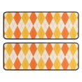 thumbnail image 1 of Kitchen Rugs Sets Of 2,Orange Yellow Checkerboard Checkered Pattern Anti Fatigue Kitchen Mat Rugs Non Slip Washable,Decorative Kitchen Floor Mats for Kitchen,Sink,Laundry,17"x47"+17"x47", 1 of 5