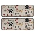 thumbnail image 1 of Kitchen Rugs Sets Of 2,Paw Prints and Bones Anti Fatigue Kitchen Mat Rugs Non Slip Washable,Decorative Kitchen Floor Mats for Kitchen,Sink,Laundry,17"x47"+17"x47", 1 of 5