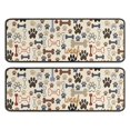 thumbnail image 1 of Kitchen Rugs Sets Of 2,Paw Prints and Bones Anti Fatigue Kitchen Mat Rugs Non Slip Washable,Decorative Kitchen Floor Mats for Kitchen,Sink,Laundry,17"x47"+17"x47", 1 of 5