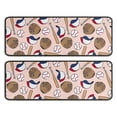 thumbnail image 1 of Kitchen Rugs Sets Of 2,Pink Baseball Gear Pattern Anti Fatigue Kitchen Mat Rugs Non Slip Washable,Decorative Kitchen Floor Mats for Kitchen,Sink,Laundry,17"x47"+17"x47", 1 of 5