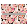 thumbnail image 1 of Kitchen Rugs Sets Of 2,Pink Beagle and Flower Anti Fatigue Kitchen Mat Rugs Non Slip Washable,Decorative Kitchen Floor Mats for Kitchen,Sink,Laundry,17"x47"+17"x47", 1 of 5