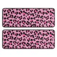 thumbnail image 1 of Kitchen Rugs Sets Of 2,Pink and Black Of Leopard Print Anti Fatigue Kitchen Mat Rugs Non Slip Washable,Decorative Kitchen Floor Mats for Kitchen,Sink,Laundry,17"x47"+17"x47", 1 of 5