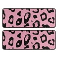 thumbnail image 1 of Kitchen Rugs Sets Of 2,Pink and Black Of Leopard Print Anti Fatigue Kitchen Mat Rugs Non Slip Washable,Decorative Kitchen Floor Mats for Kitchen,Sink,Laundry,17"x47"+17"x47", 1 of 5