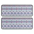 thumbnail image 1 of Kitchen Rugs Sets Of 2,Pink and Blue Diamond Shaped Boho Pattern Anti Fatigue Kitchen Mat Rugs Non Slip Washable,Decorative Kitchen Floor Mats for Kitchen,Sink,Laundry,17"x47"+17"x47", 1 of 5