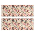 thumbnail image 1 of Kitchen Rugs Sets Of 2,Pink Boho Bohemia Geometric Diamonds Pattern Anti Fatigue Kitchen Mat Rugs Non Slip Washable,Decorative Kitchen Floor Mats for Kitchen,Sink,Laundry,17"X47", 1 of 5