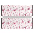 thumbnail image 1 of Kitchen Rugs Sets Of 2,Pink Breast Cancer and Pioneer Flower Anti Fatigue Kitchen Mat Rugs Non Slip Washable,Decorative Kitchen Floor Mats for Kitchen,Sink,Laundry,17"x47"+17"x47", 1 of 5