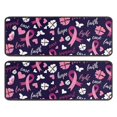 thumbnail image 1 of Kitchen Rugs Sets Of 2,Pink Breast Cancer and Pioneer Flower Anti Fatigue Kitchen Mat Rugs Non Slip Washable,Decorative Kitchen Floor Mats for Kitchen,Sink,Laundry,17"x47"+17"x47", 1 of 5
