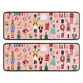 thumbnail image 1 of Kitchen Rugs Sets Of 2,Pink Christmas Nutcracker Pattern Anti Fatigue Kitchen Mat Rugs Non Slip Washable,Decorative Kitchen Floor Mats for Kitchen,Sink,Laundry,17"x47"+17"x47", 1 of 5