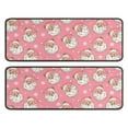 thumbnail image 1 of Kitchen Rugs Sets Of 2,Pink Christmas Santa Pattern Anti Fatigue Kitchen Mat Rugs Non Slip Washable,Decorative Kitchen Floor Mats for Kitchen,Sink,Laundry,17"x47"+17"x47", 1 of 5