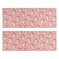 Kitchen Rugs Sets Of 2,Pink Cow Heart Pattern Anti Fatigue Kitchen Mat Rugs Non Slip Washable,Decorative Kitchen Floor Mats for Kitchen,Sink,Laundry,17"X47"