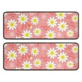 thumbnail image 1 of Kitchen Rugs Sets Of 2,Pink Daisy Flower Yellow Centers Pattern Anti Fatigue Kitchen Mat Rugs Non Slip Washable,Decorative Kitchen Floor Mats for Kitchen,Sink,Laundry,17"x47"+17"x47", 1 of 5