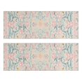 thumbnail image 1 of Kitchen Rugs Sets Of 2,Pink Floral Pattern Anti Fatigue Kitchen Mat Rugs Non Slip Washable,Decorative Kitchen Floor Mats for Kitchen,Sink,Laundry,17"X47", 1 of 5