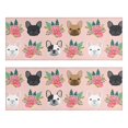 thumbnail image 1 of Kitchen Rugs Sets Of 2,Pink French Bulldog Flowers Florals Anti Fatigue Kitchen Mat Rugs Non Slip Washable,Decorative Kitchen Floor Mats for Kitchen,Sink,Laundry,17"X47", 1 of 5