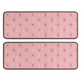 thumbnail image 1 of Kitchen Rugs Sets Of 2,Pink Geometric Lattice Pattern Anti Fatigue Kitchen Mat Rugs Non Slip Washable,Decorative Kitchen Floor Mats for Kitchen,Sink,Laundry,17"x47"+17"x47", 1 of 5