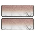 thumbnail image 1 of Kitchen Rugs Sets Of 2,Pink Glitter White Marble Pattern Anti Fatigue Kitchen Mat Rugs Non Slip Washable,Decorative Kitchen Floor Mats for Kitchen,Sink,Laundry,17"x47"+17"x47", 1 of 5