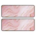 thumbnail image 1 of Kitchen Rugs Sets Of 2,Pink Gold Marble Pattern Anti Fatigue Kitchen Mat Rugs Non Slip Washable,Decorative Kitchen Floor Mats for Kitchen,Sink,Laundry,17"x47"+17"x47", 1 of 5
