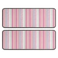 thumbnail image 1 of Kitchen Rugs Sets Of 2,Pink and Green Striped Pattern Anti Fatigue Kitchen Mat Rugs Non Slip Washable,Decorative Kitchen Floor Mats for Kitchen,Sink,Laundry,17"x47"+17"x47", 1 of 5