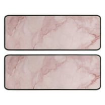 Kitchen Rugs Sets Of 2,Pink Marble Pattern Anti Fatigue Kitchen Mat Rugs Non Slip Washable,Decorative Kitchen Floor Mats for Kitchen,Sink,Laundry,17"x47" 17"x47"
