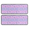 thumbnail image 1 of Kitchen Rugs Sets Of 2,Pink Purple Cat Eye Skull Butterfly Pattern Anti Fatigue Kitchen Mat Rugs Non Slip Washable,Decorative Kitchen Floor Mats for Kitchen,Sink,Laundry,17"x47"+17"x47", 1 of 5