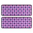 thumbnail image 1 of Kitchen Rugs Sets Of 2,Pink Purple Checkered Pattern Anti Fatigue Kitchen Mat Rugs Non Slip Washable,Decorative Kitchen Floor Mats for Kitchen,Sink,Laundry,17"x47"+17"x47", 1 of 5