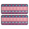 thumbnail image 1 of Kitchen Rugs Sets Of 2,Pink and Teal Geometric Boho Pattern Anti Fatigue Kitchen Mat Rugs Non Slip Washable,Decorative Kitchen Floor Mats for Kitchen,Sink,Laundry,17"x47"+17"x47", 1 of 5