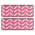 thumbnail image 1 of Kitchen Rugs Sets Of 2,Pink and Yellow Feather Pattern Anti Fatigue Kitchen Mat Rugs Non Slip Washable,Decorative Kitchen Floor Mats for Kitchen,Sink,Laundry,17"x47"+17"x47", 1 of 5