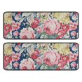 thumbnail image 1 of Kitchen Rugs Sets Of 2,Pioneer Flower Floral Print Pattern Anti Fatigue Kitchen Mat Rugs Non Slip Washable,Decorative Kitchen Floor Mats for Kitchen,Sink,Laundry,17"x47"+17"x47", 1 of 5