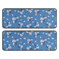 thumbnail image 1 of Kitchen Rugs Sets Of 2,Pioneer Flower Floral Print Pattern Anti Fatigue Kitchen Mat Rugs Non Slip Washable,Decorative Kitchen Floor Mats for Kitchen,Sink,Laundry,17"x47"+17"x47", 1 of 5
