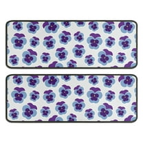 Kitchen Rugs Sets Of 2,Pioneer Flower Floral Print Pattern Anti Fatigue Kitchen Mat Rugs Non Slip Washable,Decorative Kitchen Floor Mats for Kitchen,Sink,Laundry,17"x47" 17"x47"