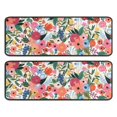 thumbnail image 1 of Kitchen Rugs Sets Of 2,Pioneer Flower Floral Print Pattern Anti Fatigue Kitchen Mat Rugs Non Slip Washable,Decorative Kitchen Floor Mats for Kitchen,Sink,Laundry,17"x47"+17"x47", 1 of 5