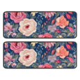 thumbnail image 1 of Kitchen Rugs Sets Of 2,Pioneer Flower Floral Print Pattern Anti Fatigue Kitchen Mat Rugs Non Slip Washable,Decorative Kitchen Floor Mats for Kitchen,Sink,Laundry,17"x47"+17"x47", 1 of 5