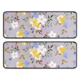 thumbnail image 1 of Kitchen Rugs Sets Of 2,Pioneer Flower Floral Print Pattern Anti Fatigue Kitchen Mat Rugs Non Slip Washable,Decorative Kitchen Floor Mats for Kitchen,Sink,Laundry,17"x47"+17"x47", 1 of 5