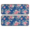 thumbnail image 1 of Kitchen Rugs Sets Of 2,Pioneer Flower Floral Print Pattern Anti Fatigue Kitchen Mat Rugs Non Slip Washable,Decorative Kitchen Floor Mats for Kitchen,Sink,Laundry,17"x47"+17"x47", 1 of 5
