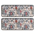 thumbnail image 1 of Kitchen Rugs Sets Of 2,Pioneer Flower Floral Print Pattern Anti Fatigue Kitchen Mat Rugs Non Slip Washable,Decorative Kitchen Floor Mats for Kitchen,Sink,Laundry,17"x47"+17"x47", 1 of 5