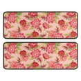 thumbnail image 1 of Kitchen Rugs Sets Of 2,Pioneer Flower Floral Print Pattern Anti Fatigue Kitchen Mat Rugs Non Slip Washable,Decorative Kitchen Floor Mats for Kitchen,Sink,Laundry,17"x47"+17"x47", 1 of 5