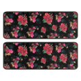thumbnail image 1 of Kitchen Rugs Sets Of 2,Pioneer Flower Floral Print Pattern Anti Fatigue Kitchen Mat Rugs Non Slip Washable,Decorative Kitchen Floor Mats for Kitchen,Sink,Laundry,17"x47"+17"x47", 1 of 5