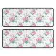 thumbnail image 1 of Kitchen Rugs Sets Of 2,Pioneer Flower Floral Print Pattern Anti Fatigue Kitchen Mat Rugs Non Slip Washable,Decorative Kitchen Floor Mats for Kitchen,Sink,Laundry,17"x47"+17"x47", 1 of 5