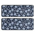 thumbnail image 1 of Kitchen Rugs Sets Of 2,Pioneer Flower Floral Print Pattern Anti Fatigue Kitchen Mat Rugs Non Slip Washable,Decorative Kitchen Floor Mats for Kitchen,Sink,Laundry,17"x47"+17"x47", 1 of 5