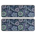 thumbnail image 1 of Kitchen Rugs Sets Of 2,Pioneer Flower Floral Print Pattern Anti Fatigue Kitchen Mat Rugs Non Slip Washable,Decorative Kitchen Floor Mats for Kitchen,Sink,Laundry,17"x47"+17"x47", 1 of 5