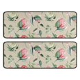 thumbnail image 1 of Kitchen Rugs Sets Of 2,Pioneer Flower Floral Print Pattern Anti Fatigue Kitchen Mat Rugs Non Slip Washable,Decorative Kitchen Floor Mats for Kitchen,Sink,Laundry,17"x47"+17"x47", 1 of 5