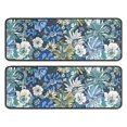 thumbnail image 1 of Kitchen Rugs Sets Of 2,Pioneer Flower Floral Print Pattern Anti Fatigue Kitchen Mat Rugs Non Slip Washable,Decorative Kitchen Floor Mats for Kitchen,Sink,Laundry,17"x47"+17"x47", 1 of 5