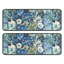 Kitchen Rugs Sets Of 2,Pioneer Flower Floral Print Pattern Anti Fatigue Kitchen Mat Rugs Non Slip Washable,Decorative Kitchen Floor Mats for Kitchen,Sink,Laundry,17"x47" 17"x47"