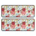 thumbnail image 1 of Kitchen Rugs Sets Of 2,Pioneer Flower Floral Print Pattern Anti Fatigue Kitchen Mat Rugs Non Slip Washable,Decorative Kitchen Floor Mats for Kitchen,Sink,Laundry,17"x47"+17"x47", 1 of 5